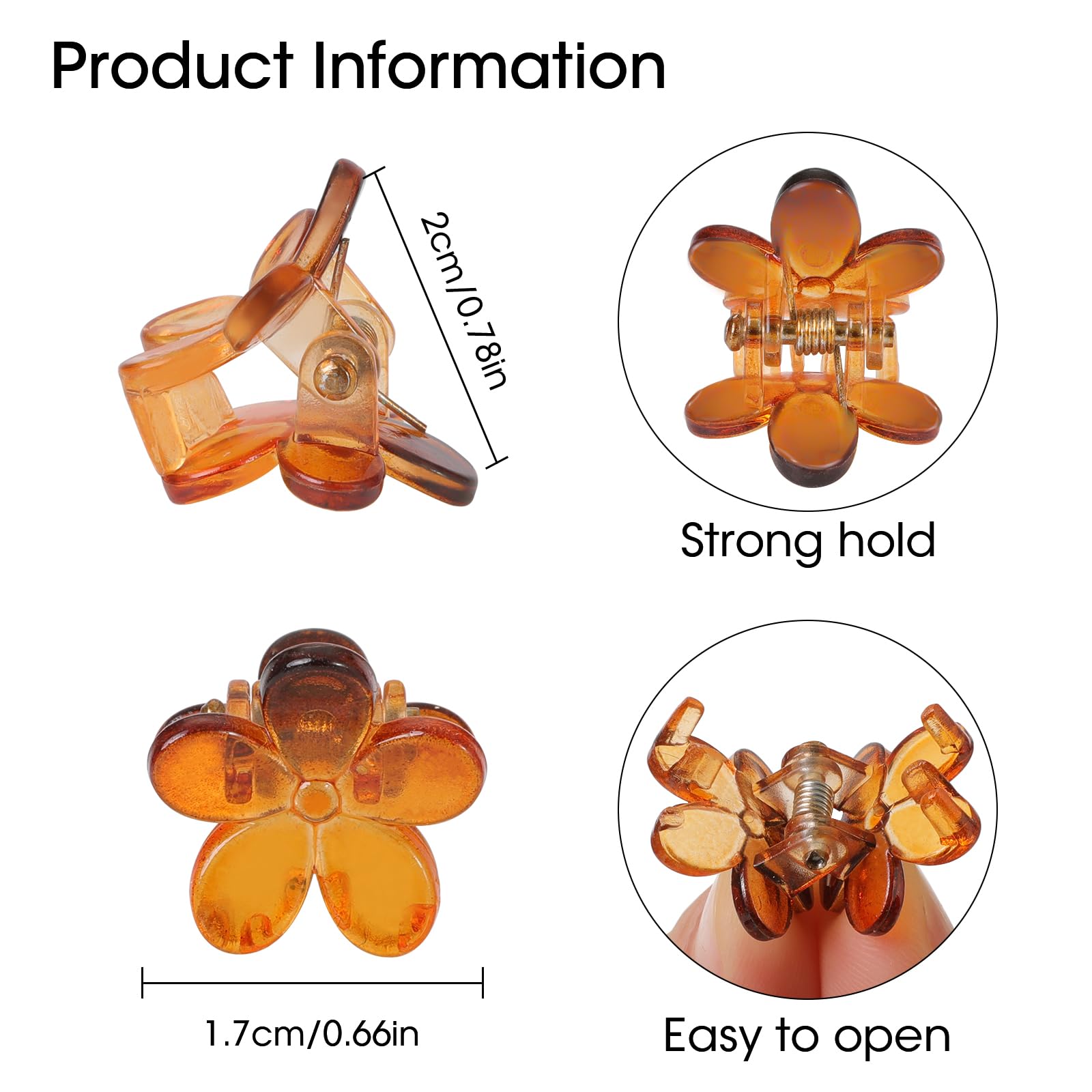 AOENJIE mini flower clips color variety helps match outfits and moods