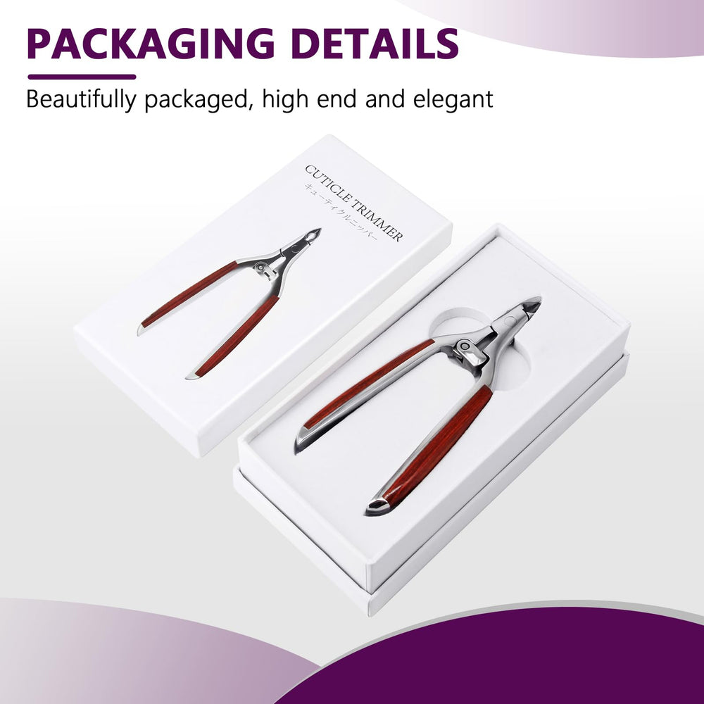 AONOLOVO cuticle trimmer stored neatly in its protective case.