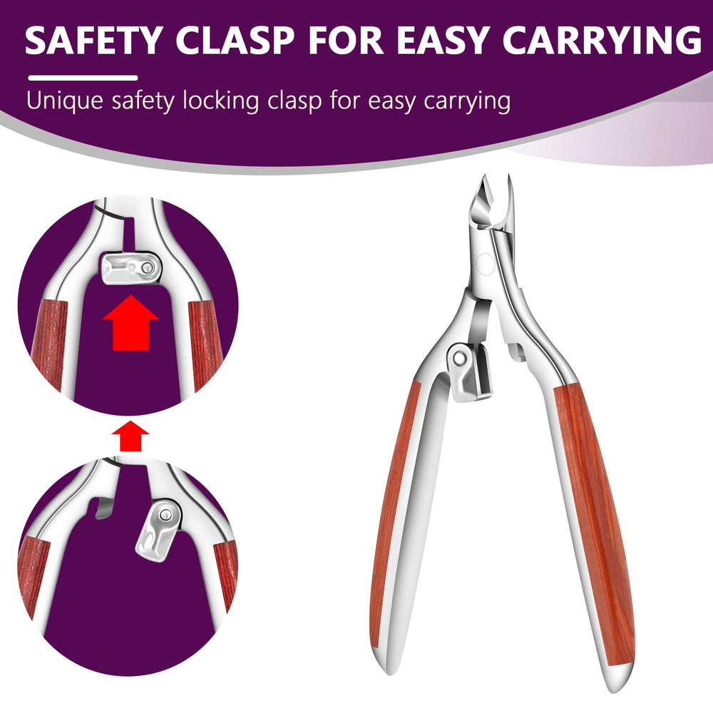 AONOLOVO safety locking clasp and protective cap for secure storage.