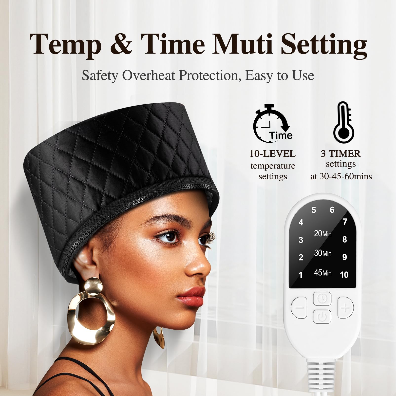aopow thick curly hair coverage provides full cap reach for consistent results