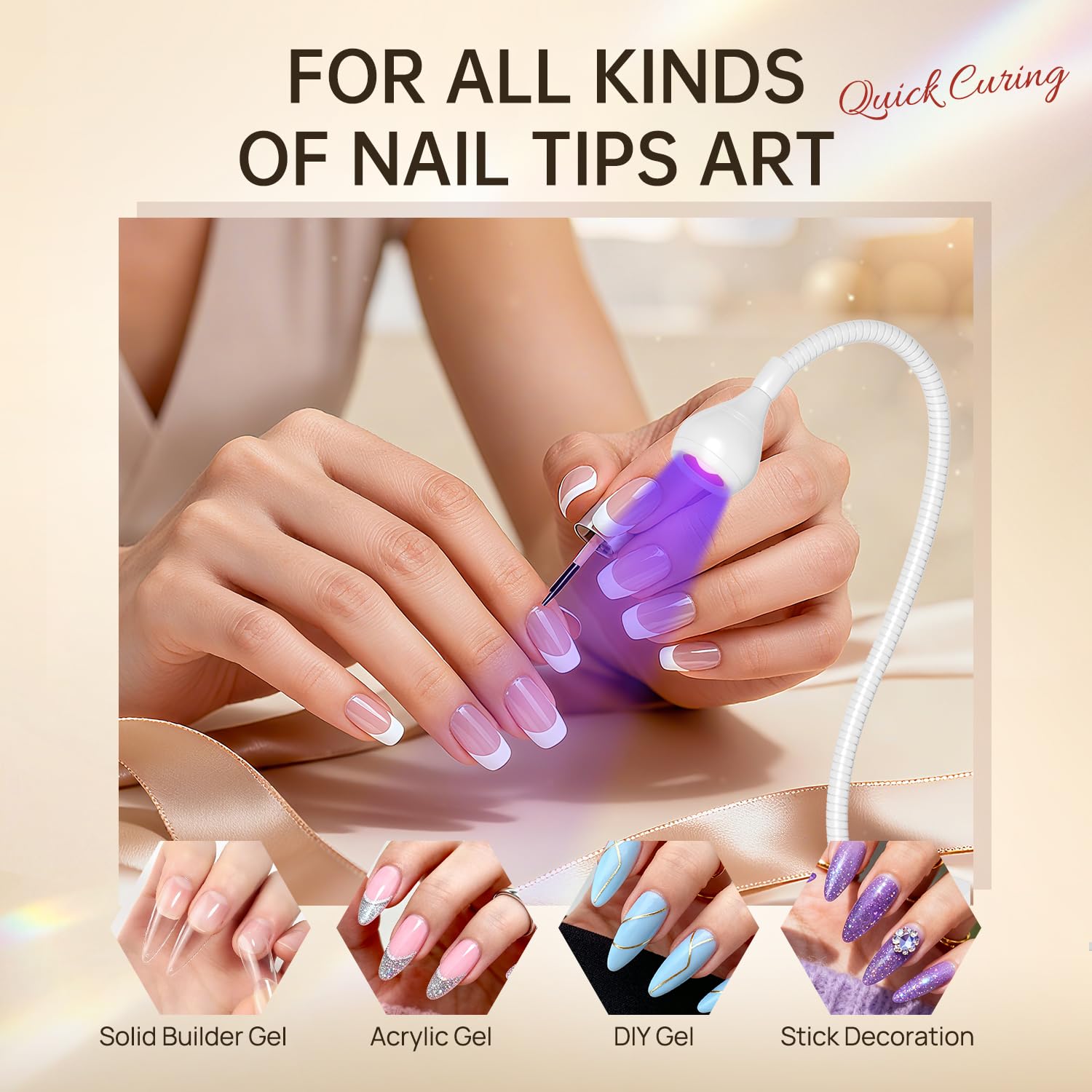 Adjust brightness with four levels to suit different gels.