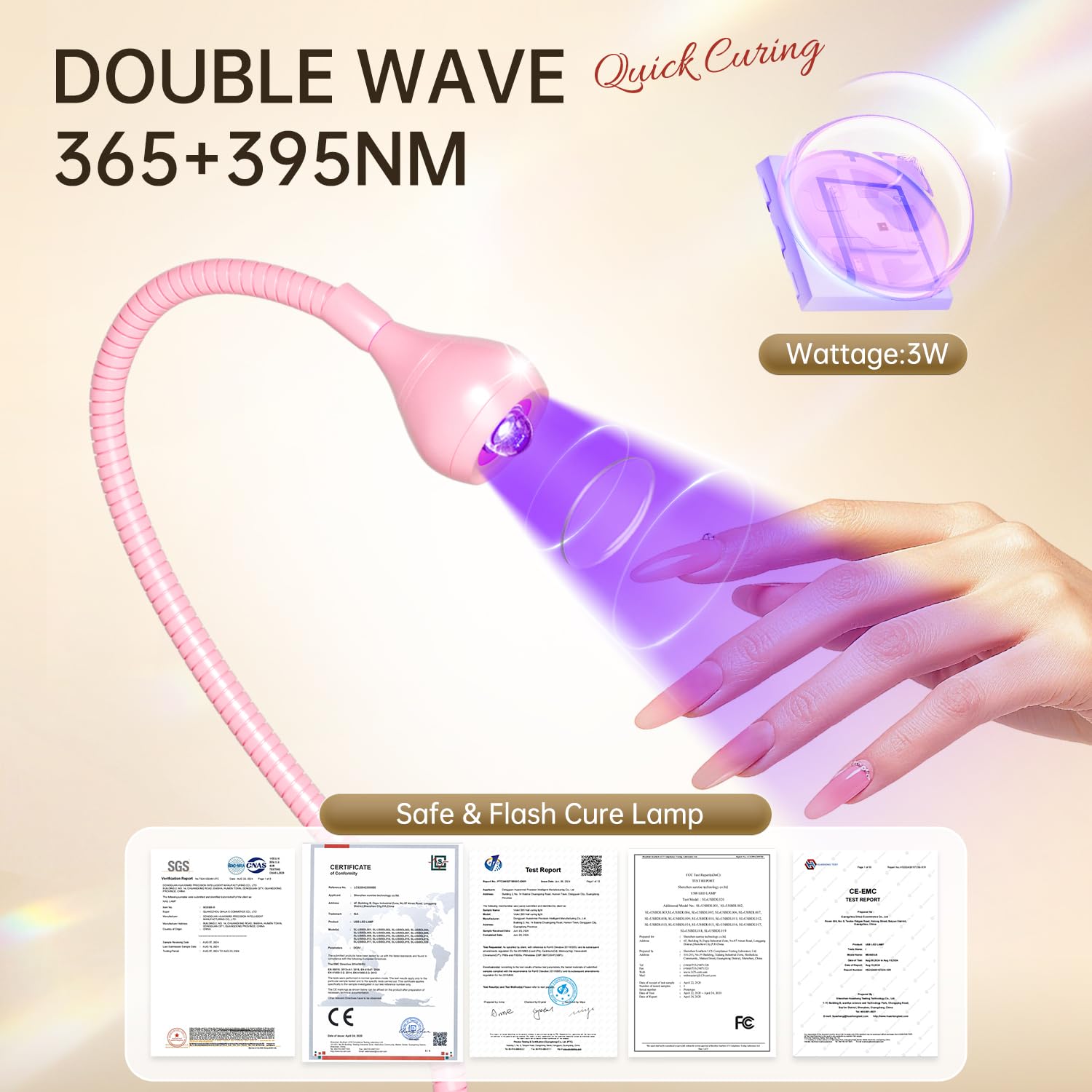 AORAEM USB-powered nail lamp, plug-and-play convenience