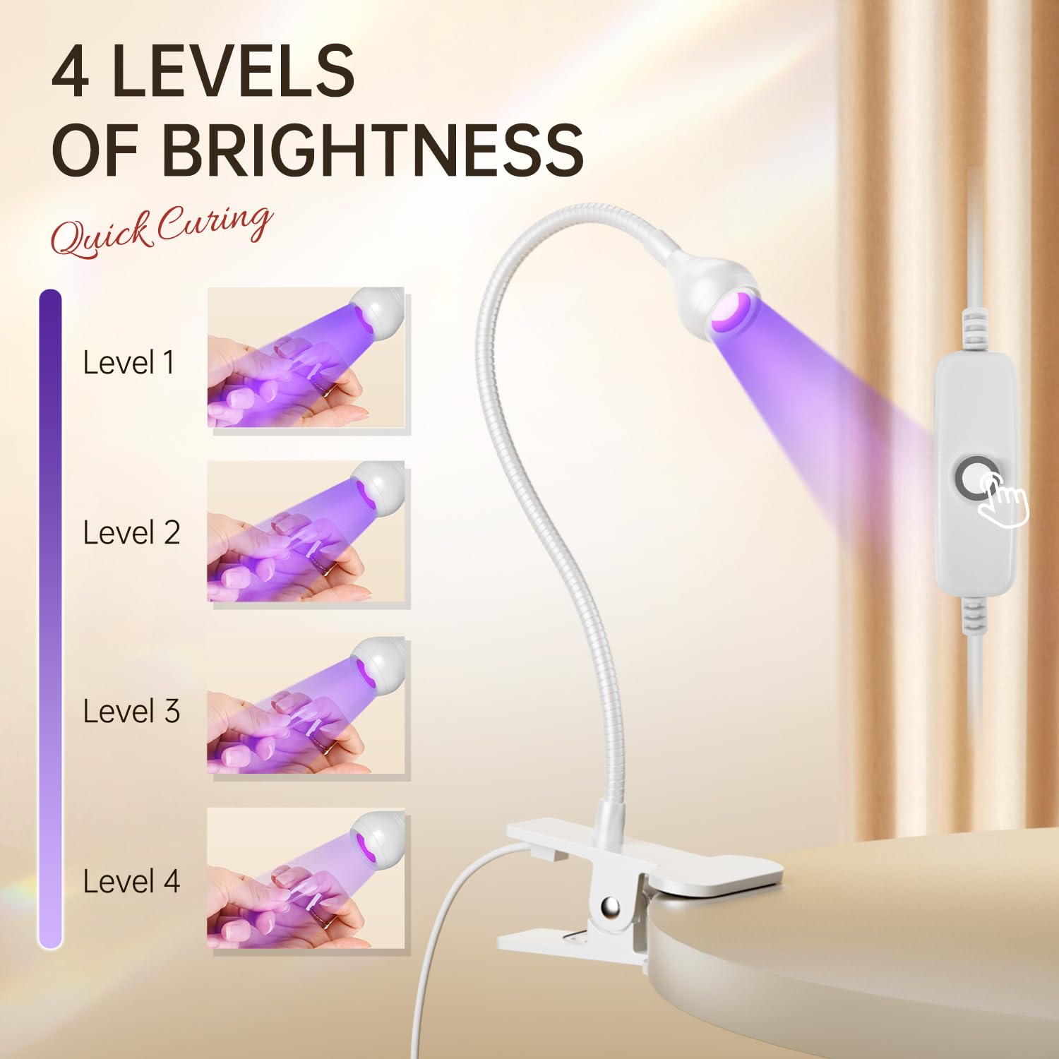 AORAEM USB-powered lamp travels with you for on-the-go nails.