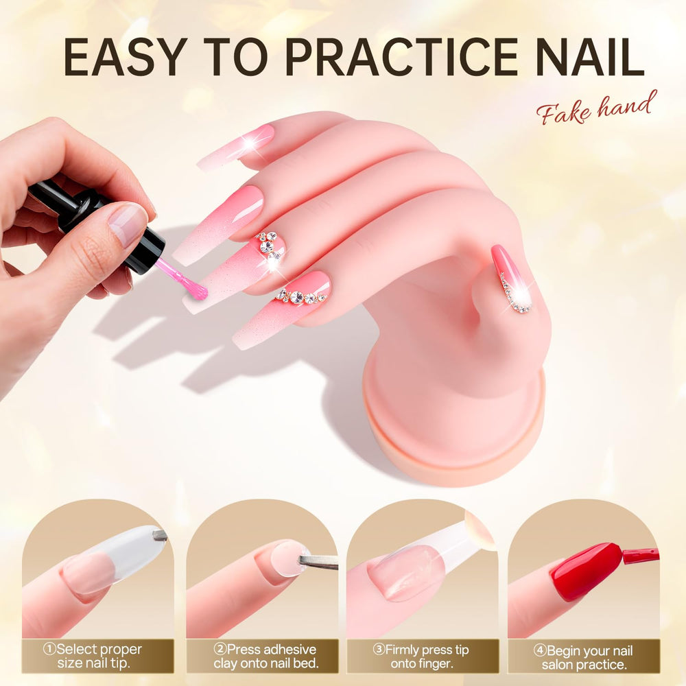 AORAEM mannequin hand used for nail art practice and tips design