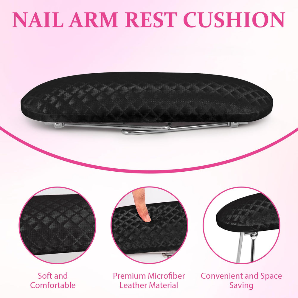 AORAEM Nail Arm Rest allows space under the pillow for lamps