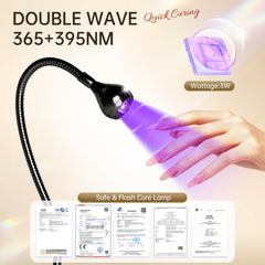 AORAEM LED lamp at 395 nm for quick gel nail curing