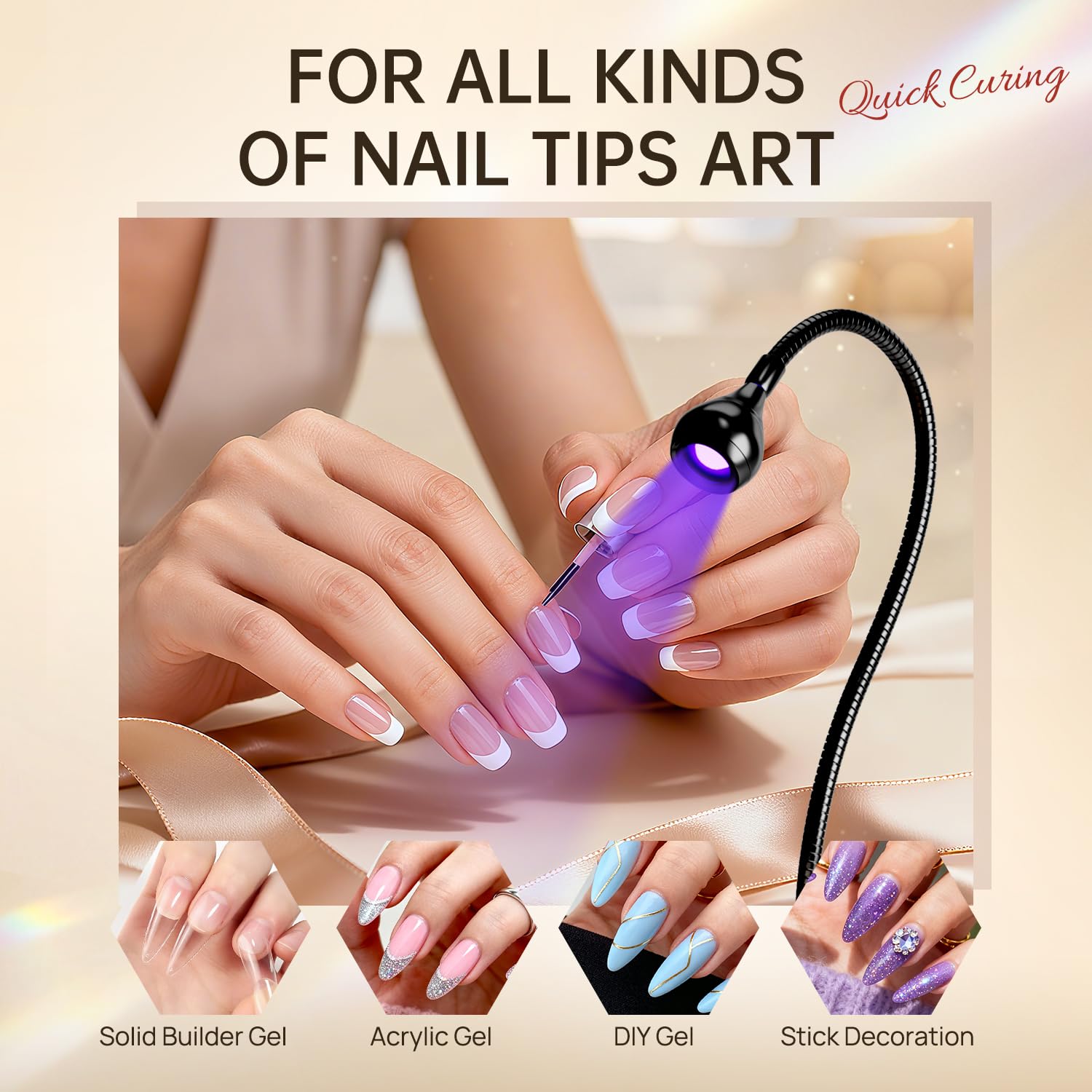 AORAEM Compact desk lamp ideal for home or office manicures