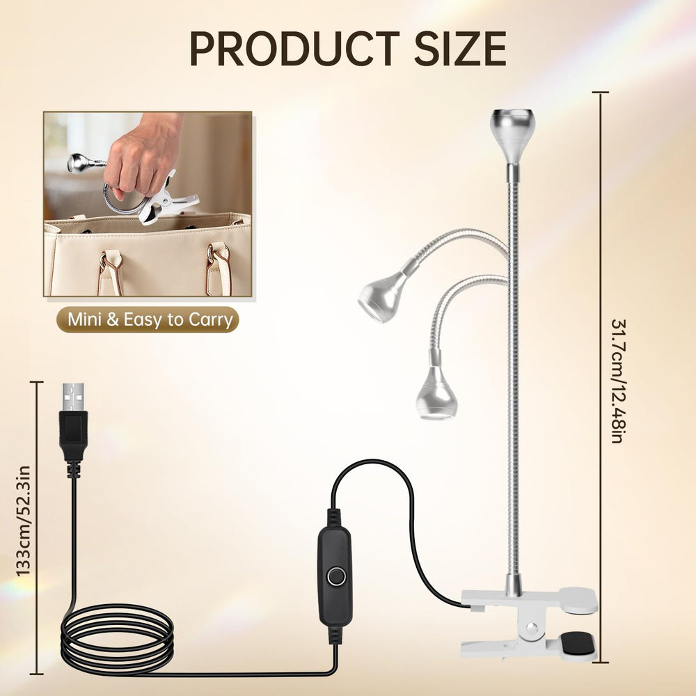 AORAEM compact design saves space on a dresser, nightstand, or desk.