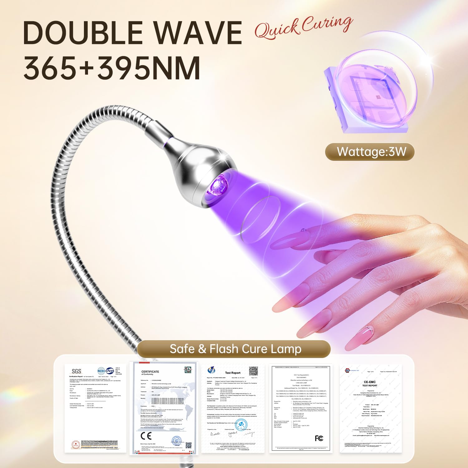 AORAEM lamp base clip keeps the device securely positioned during use.