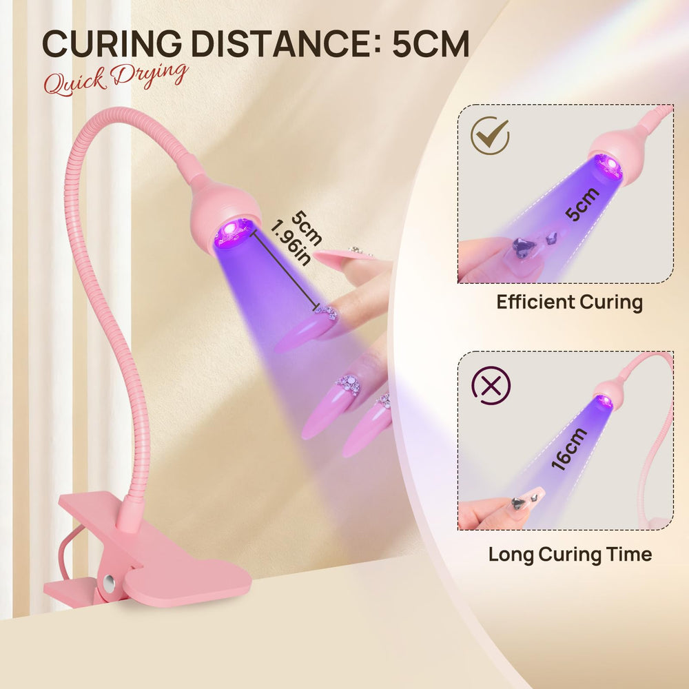 AORAEM UV lamp provides consistent curing across nails.
