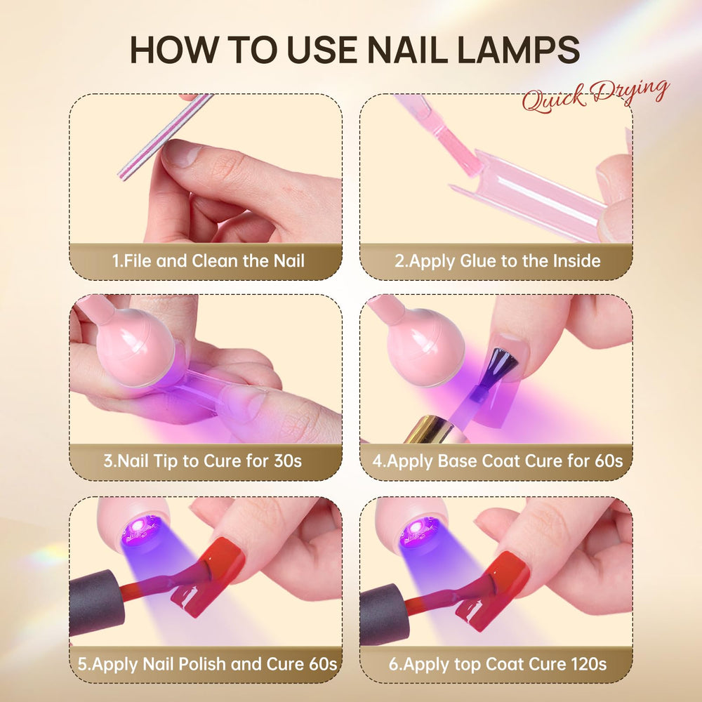 AORAEM UV LED Nail Lamp in pink color supports nails and small crafts.