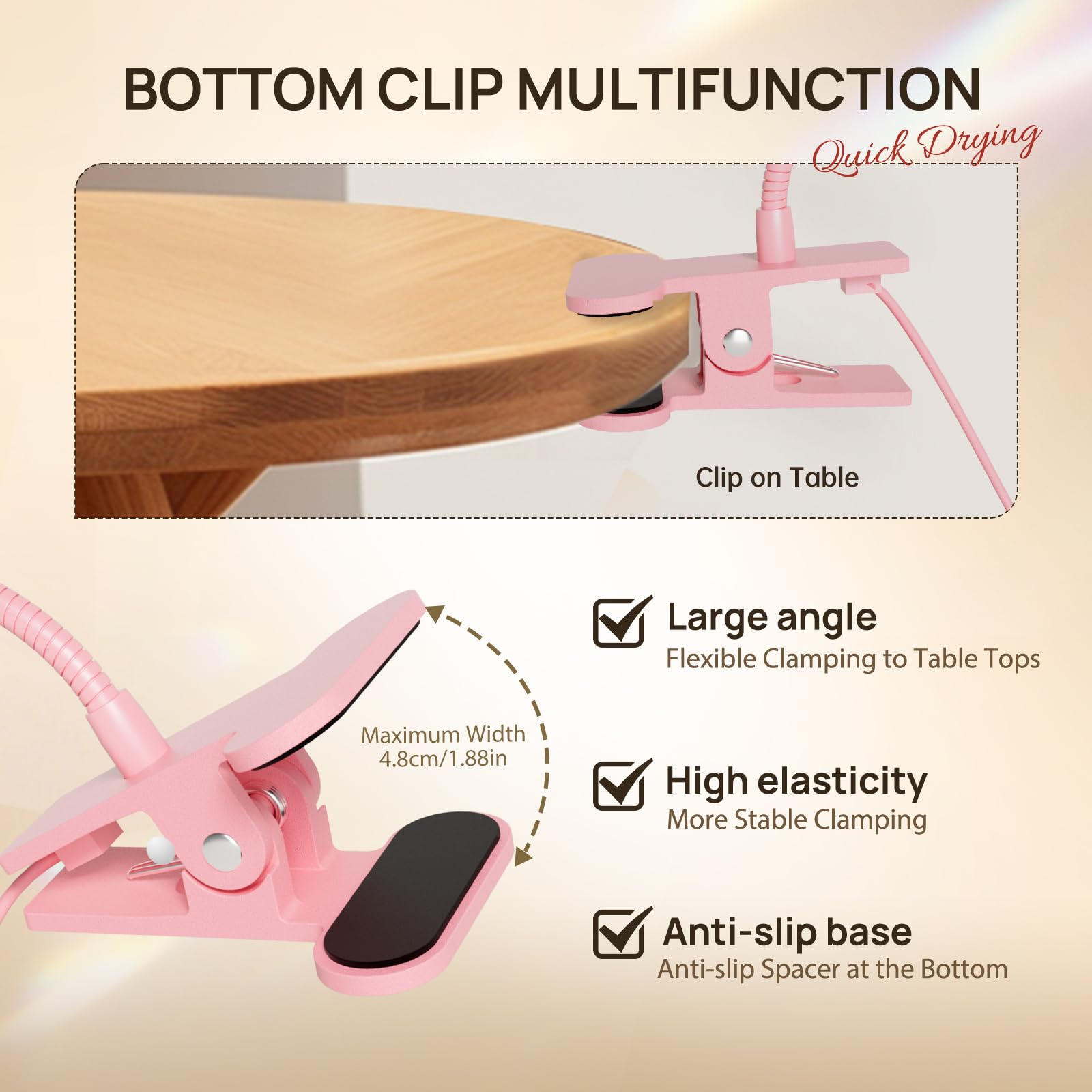 AORAEM lamp is compact and portable for home or travel.