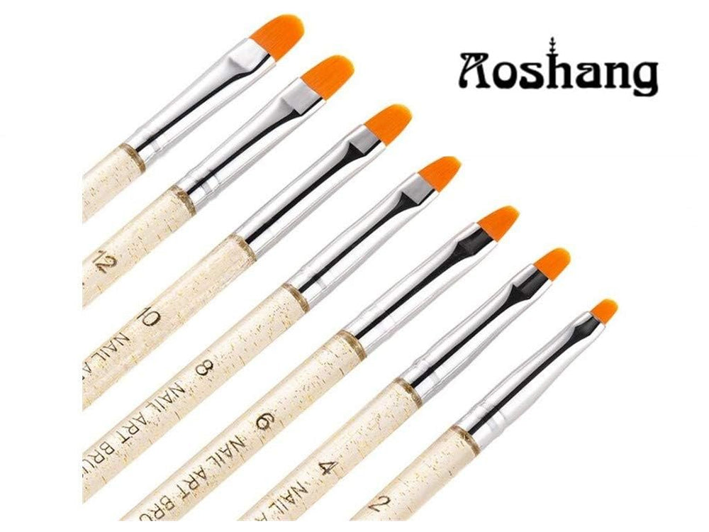 Aoshang UV gel nail brushes sizes 2–14 for detailed art