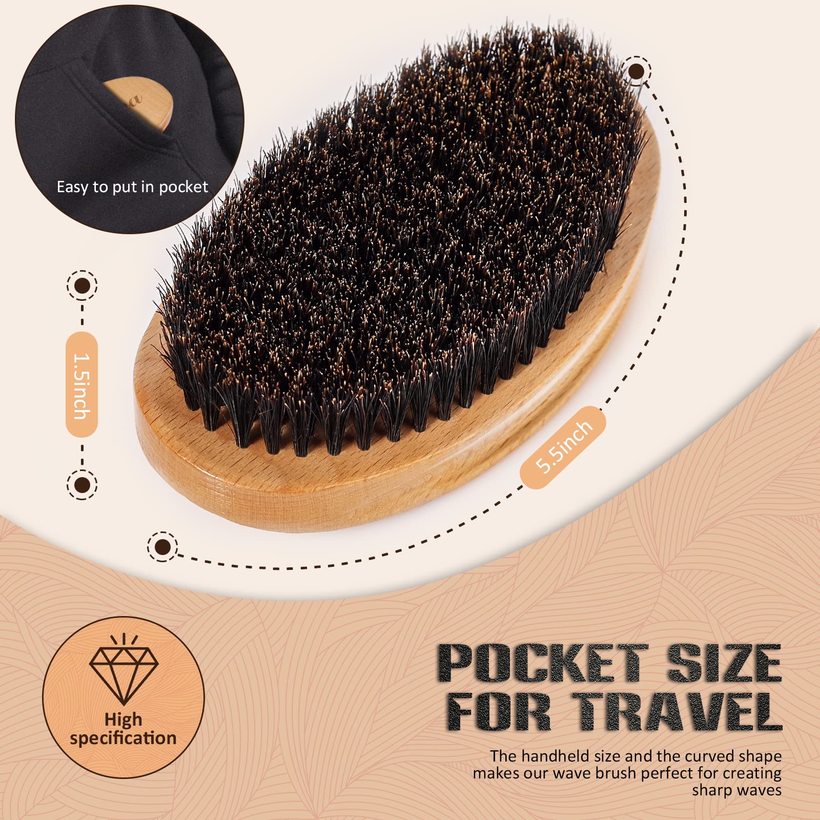 Aosina curved design enhances contact with scalp for efficient grooming.