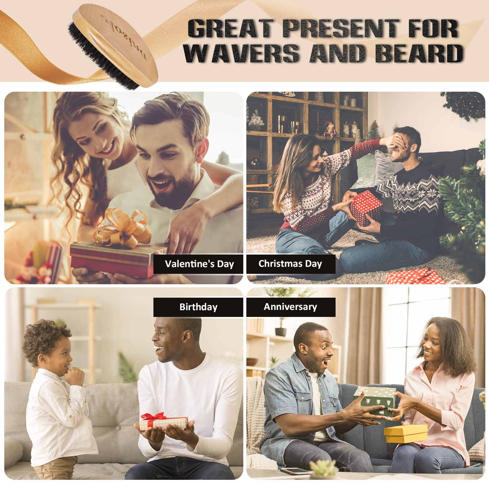 Aosina durable wood bristle brush designed for lasting use.