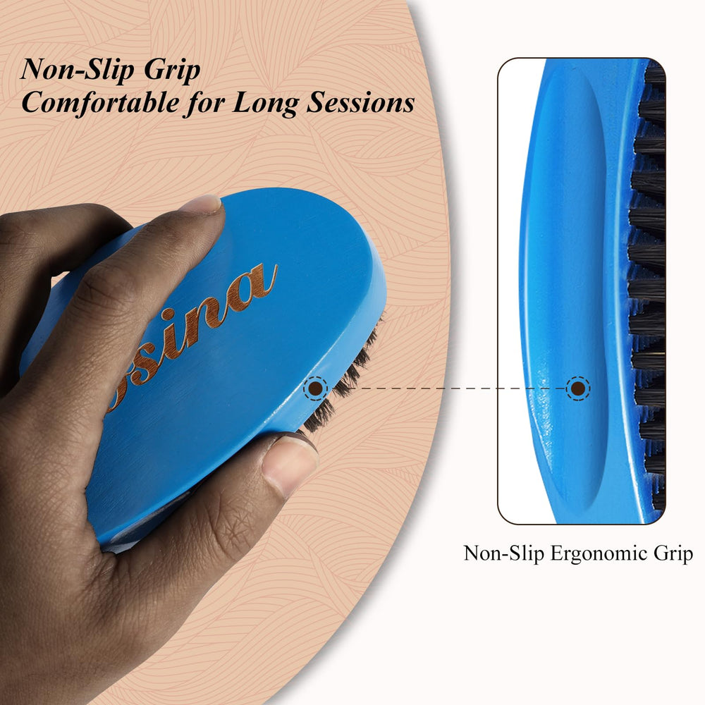Aosina Wave Brush in action aids 360 waves training and texture definition.
