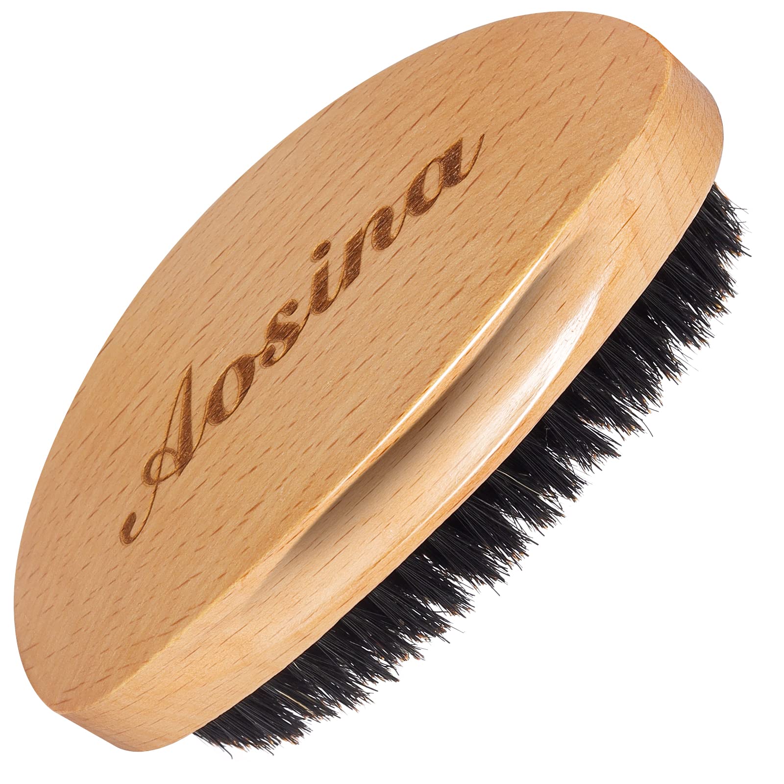 Aosina Wave Brush with beech wood handle for smooth waves and scalp comfort.