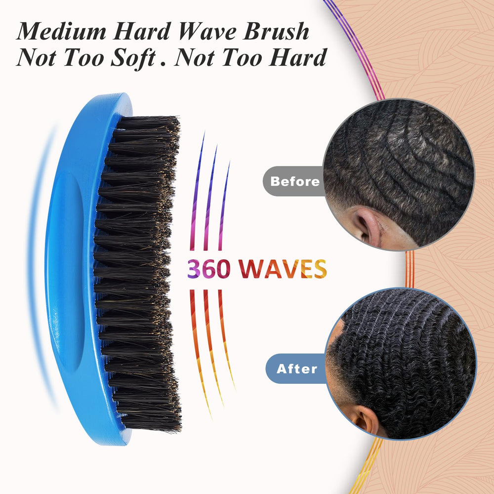 Aosina Wave Brush beech wood handle for a comfortable, durable grip.
