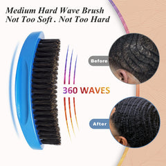 Aosina Wave Brush beech wood handle for a comfortable, durable grip.