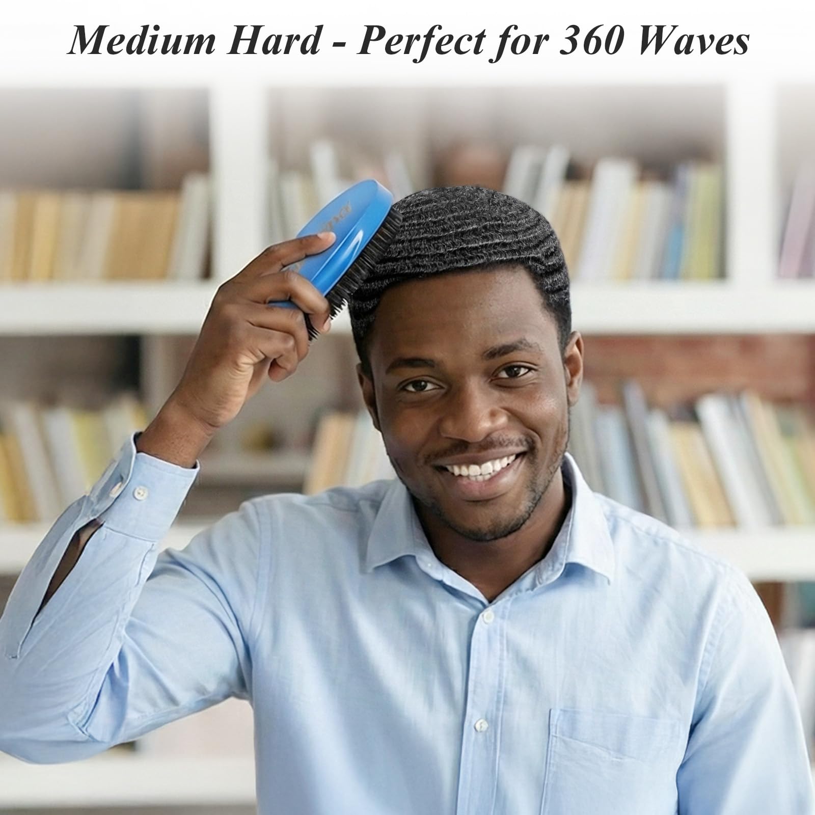 Aosina Wave Brush in-use massage of scalp during brushing sessions.