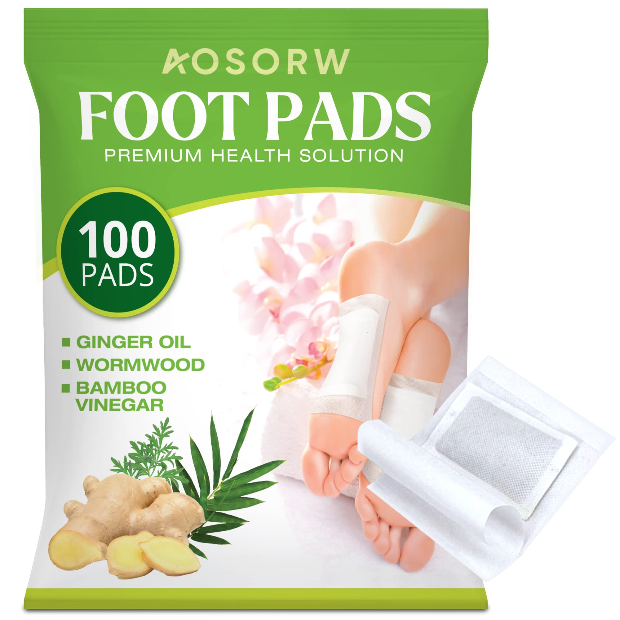 AOSORW green foot pads pack for daily foot care