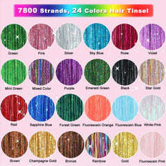 Aouuhe 48-inch tinsel length for customizing length and volume.
