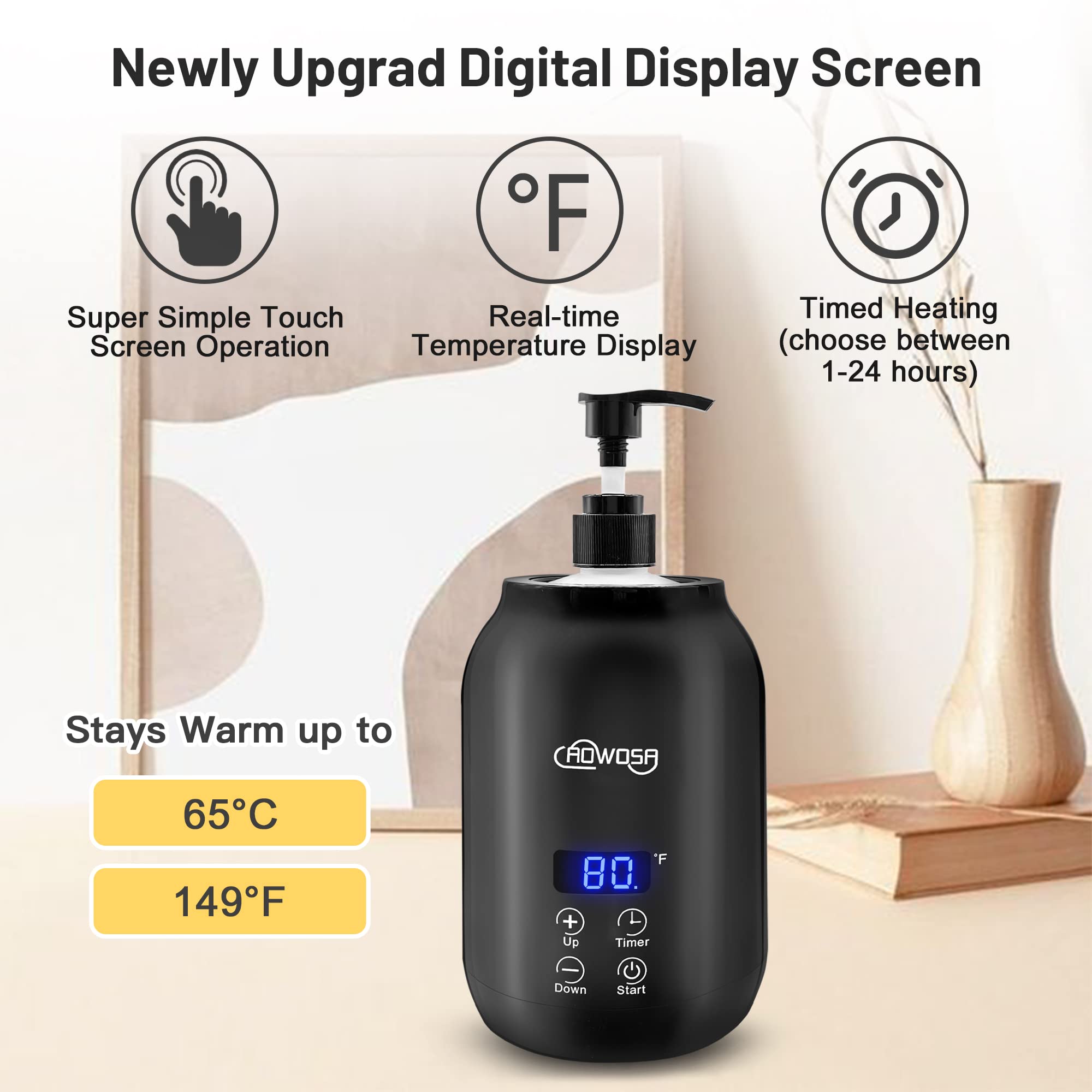AOWOSA detachable bottle for easy cleaning and quick client setup.