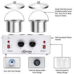 Left and right pots with independent temperature controls on the AOWOSA unit.