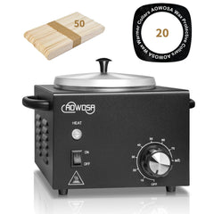 AOWOSA professional wax warmer in black for salon-grade waxing