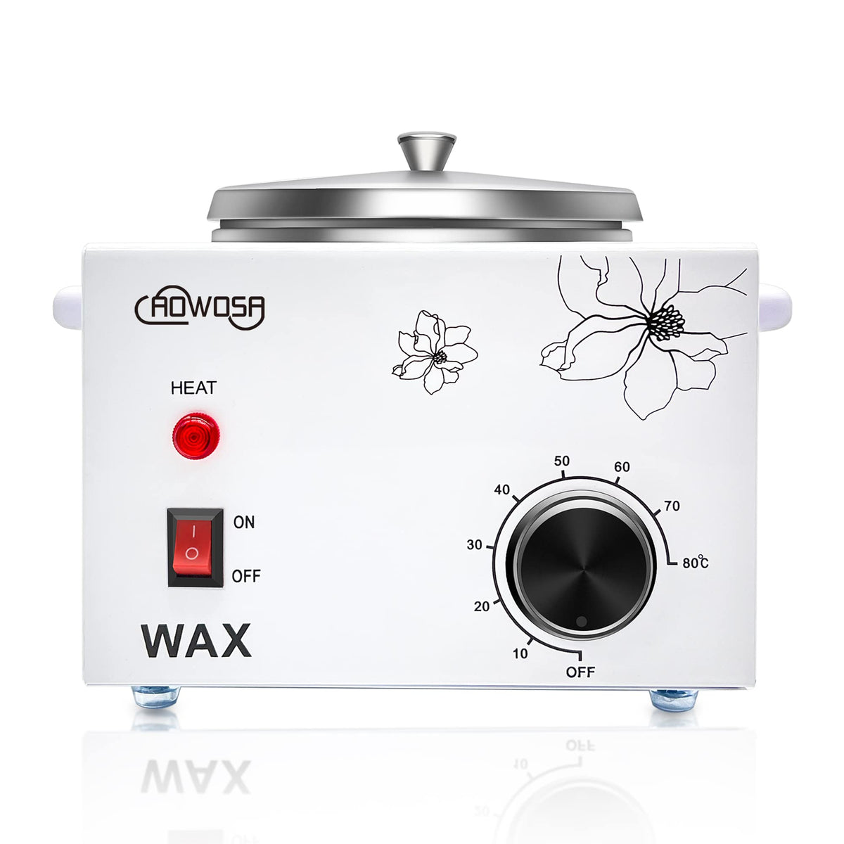 AOWOSA wax warmer with a 14oz pot for efficient salon-ready waxing sessions