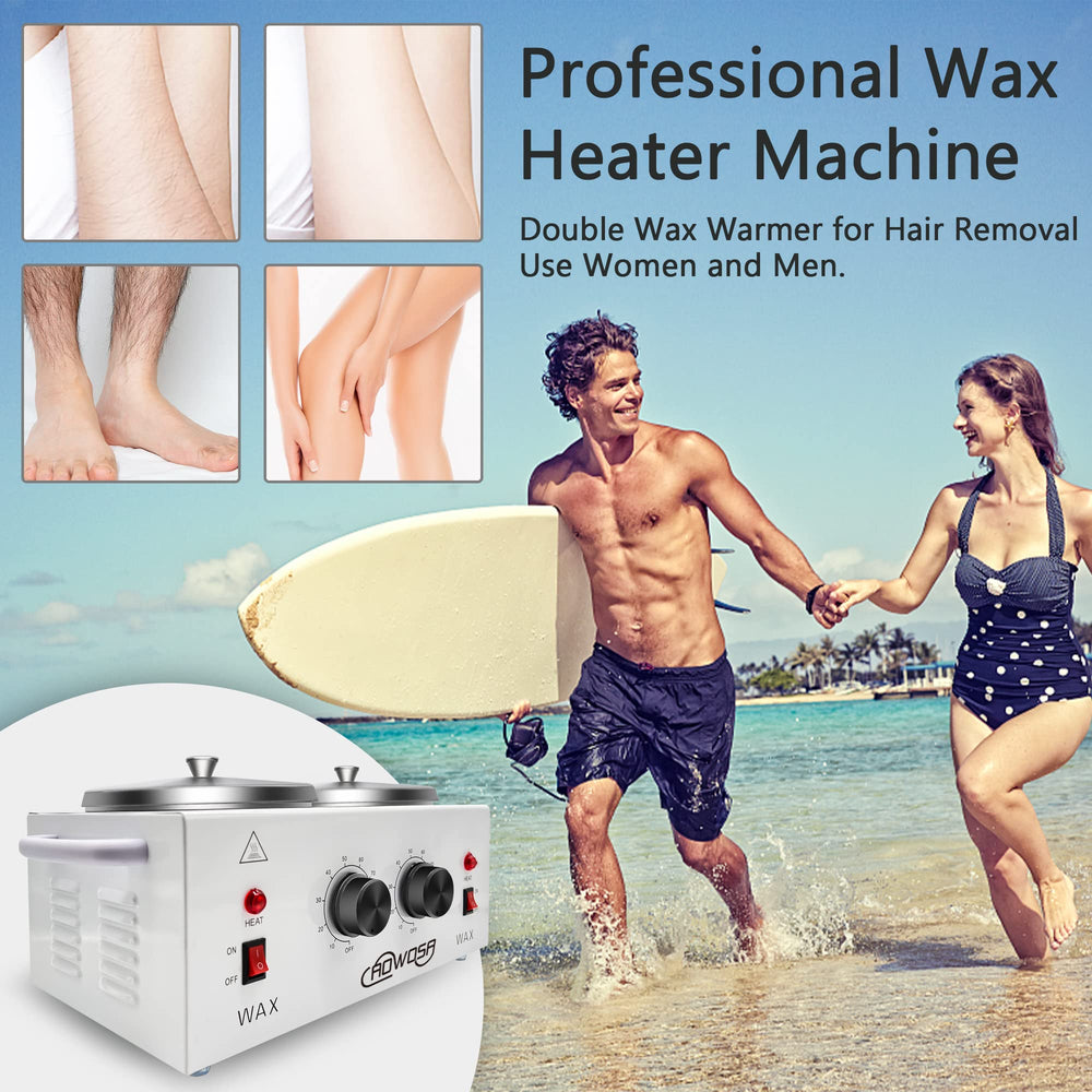 Non-slip feet keep the AOWOSA wax warmer stable during use.