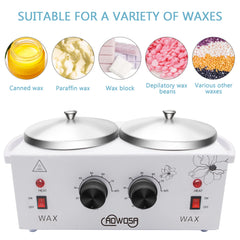 AOWOSA wax heater with dual zones enabling customized wax temps.