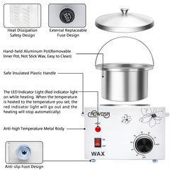 AOWOSA wax warmer with removable pot for easy cleaning and wax changes