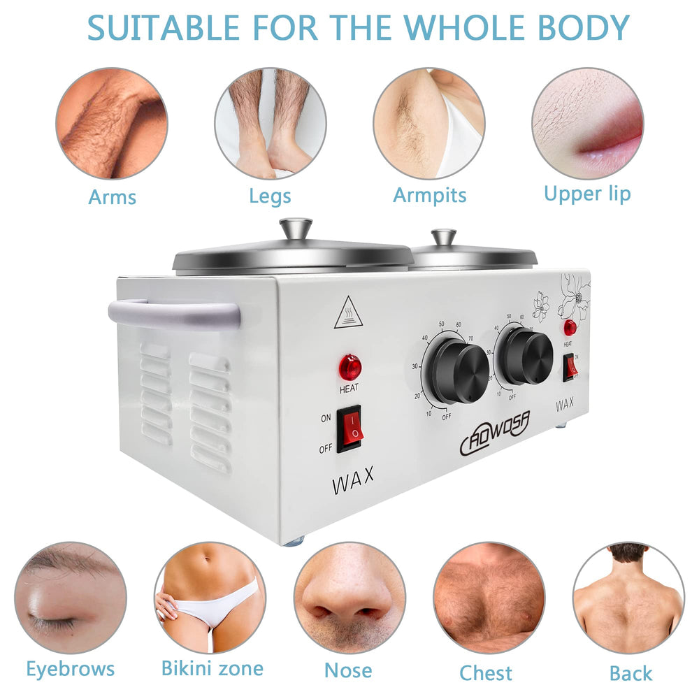 AOWOSA wax warmer with indicator light and safe operation.