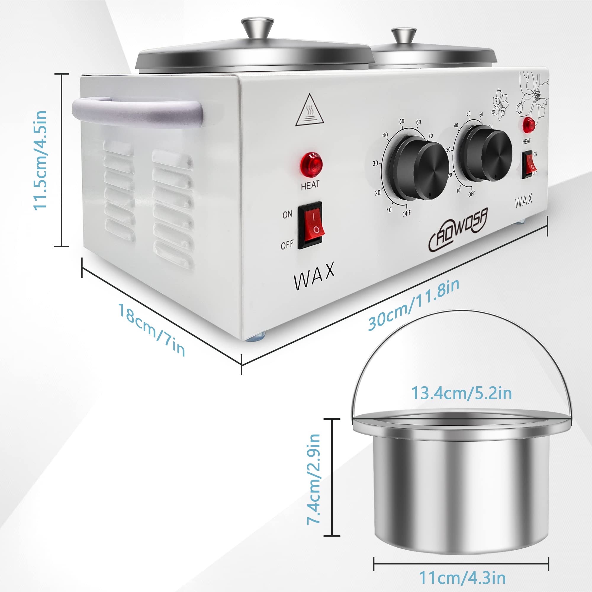 AOWOSA white wax warmer fits home studio setups.