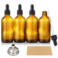 AOZITA 4oz amber bottle with dropper protects essential oils from light.