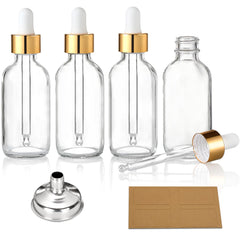 AOZITA 4-pack 30ml glass dropper bottles for essential oils and tinctures