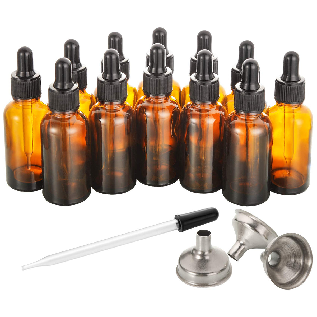 AOZITA 30ml amber dropper bottle with dropper for essential oils.