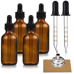 AOZITA amber glass dropper bottles with 1 oz capacity for essential oils