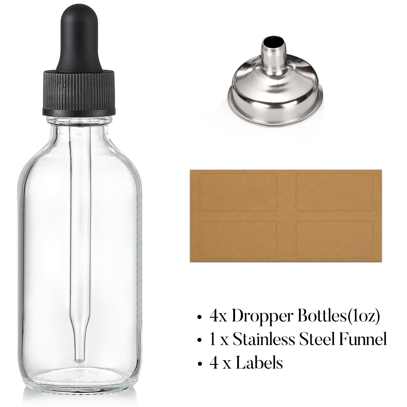 AOZITA stainless steel funnels for mess-free filling