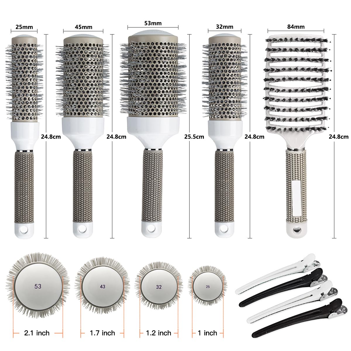 Aozzy boar bristle vented detangling brush for gentle detangling and scalp care.