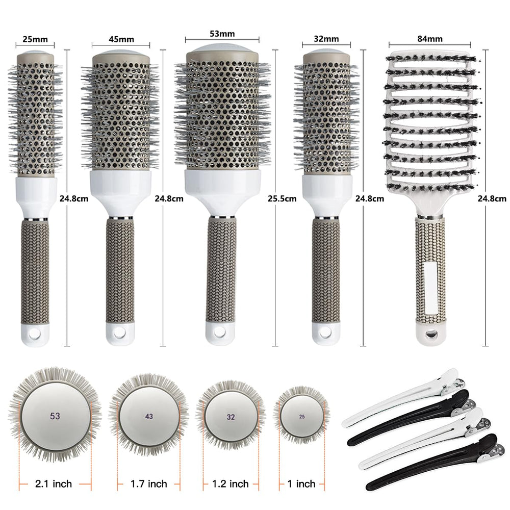 Aozzy boar bristle vented detangling brush for gentle detangling and scalp care.