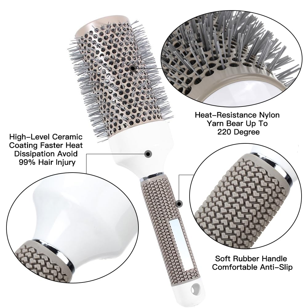 Aozzy curved detangling brush smoothing knots with minimal tugging.