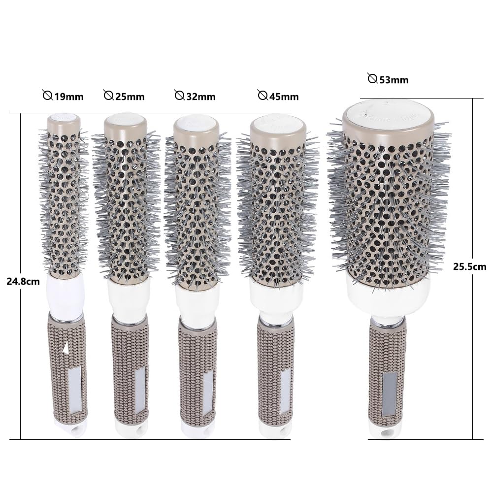 Aozzy round brush set enables complete styling with one versatile tool.