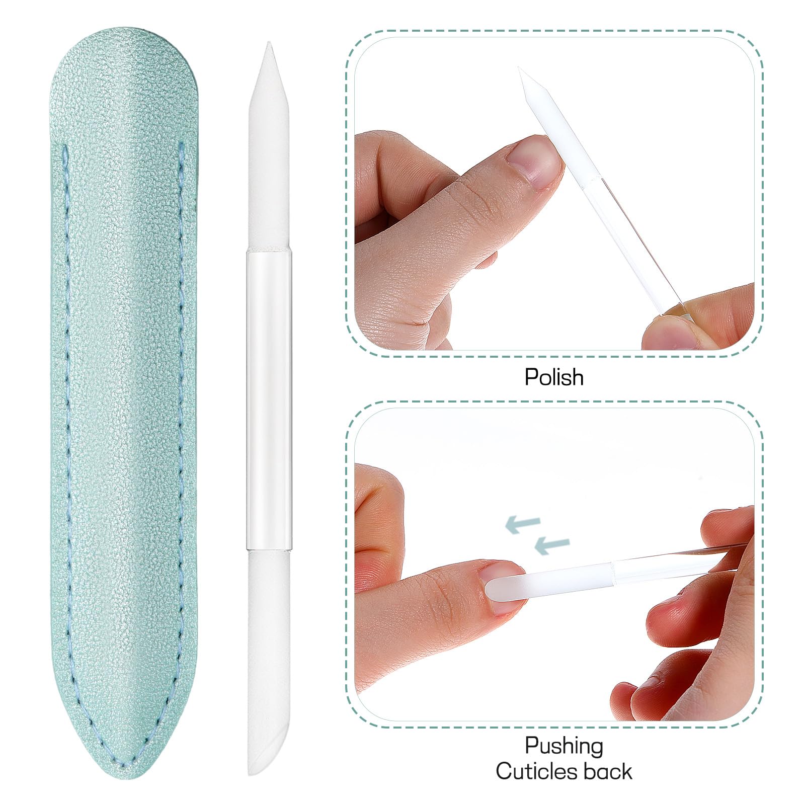 Apausvcm beveled-end cuticle pusher for pushing back cuticles