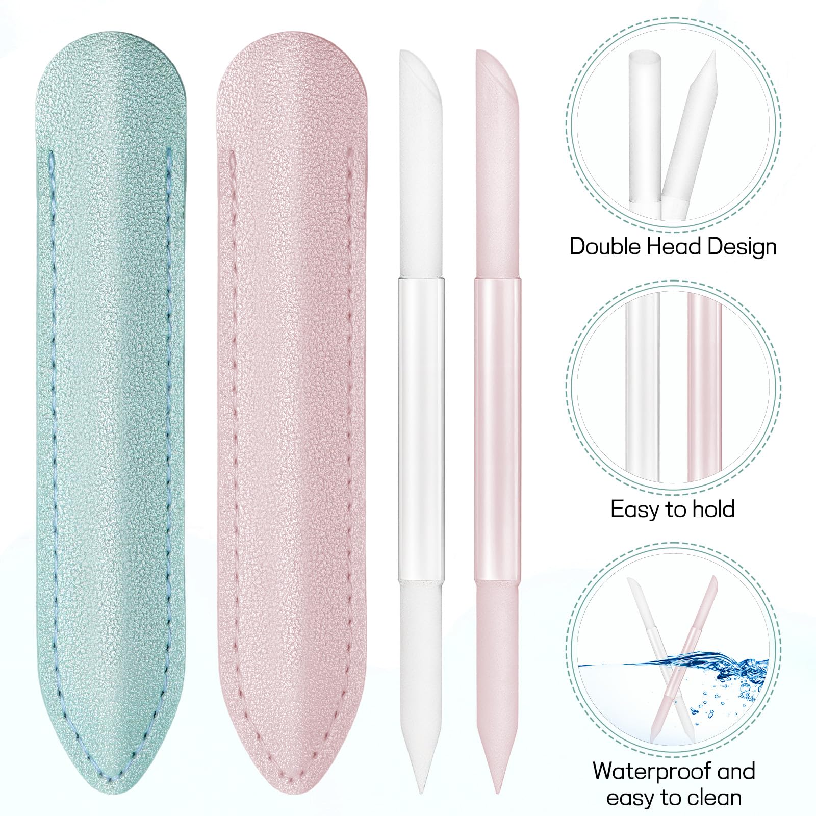 Apausvcm pointed-end cuticle pusher designed for hard-to-reach areas