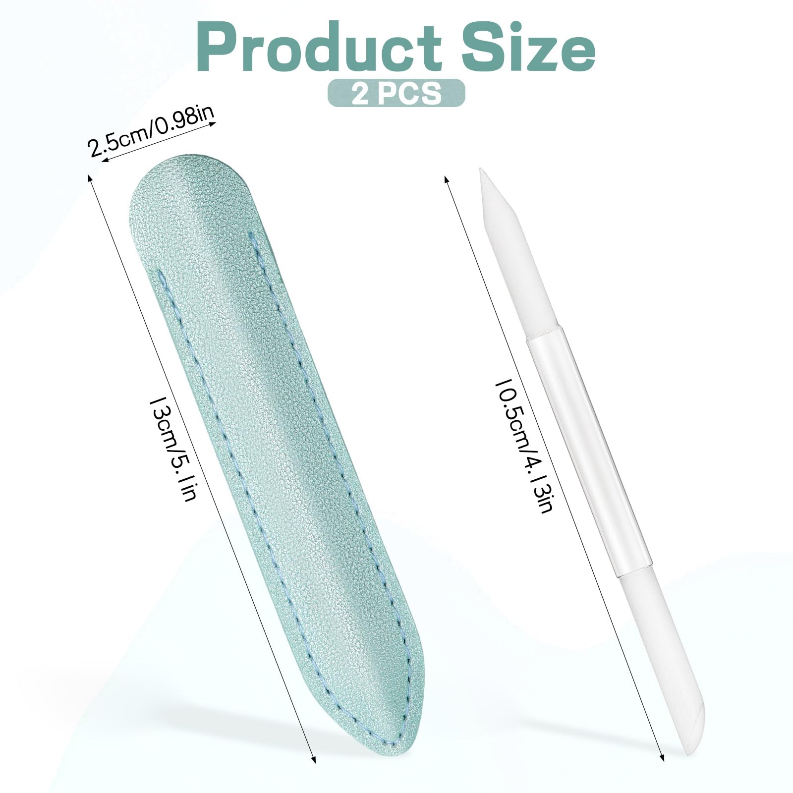 Apausvcm dual-end glass cuticle pusher for precise work