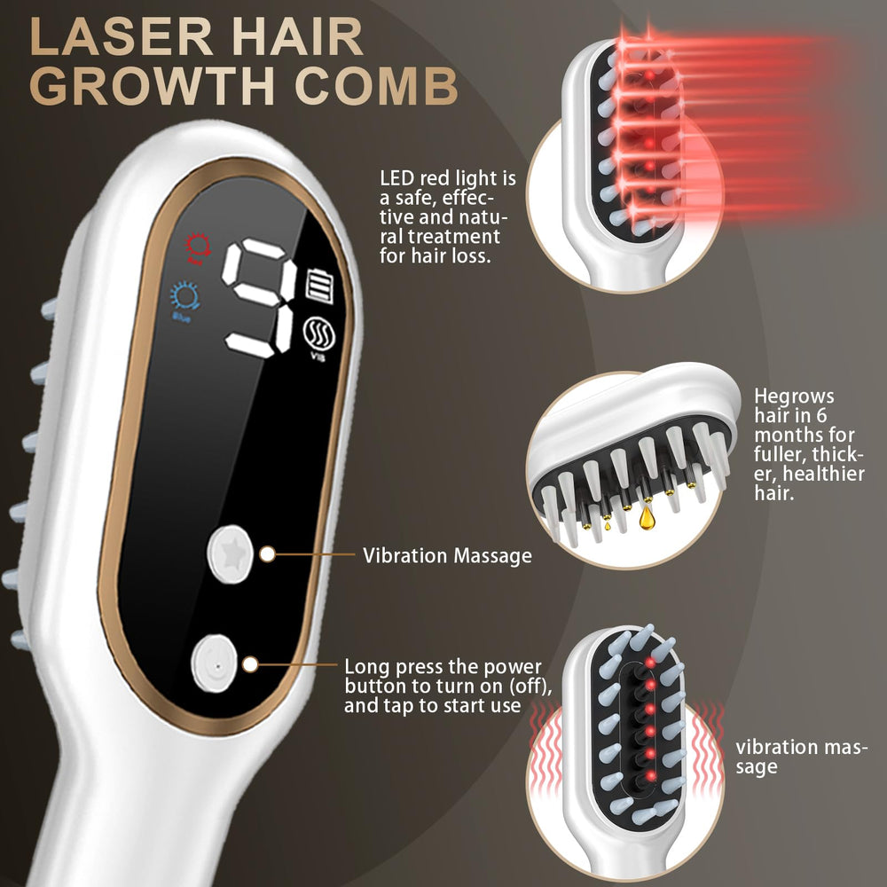 Apbier Laser Hair Growth Comb in use delivers targeted laser light to the scalp