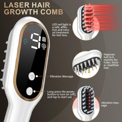 Apbier Laser Hair Growth Comb in use delivers targeted laser light to the scalp