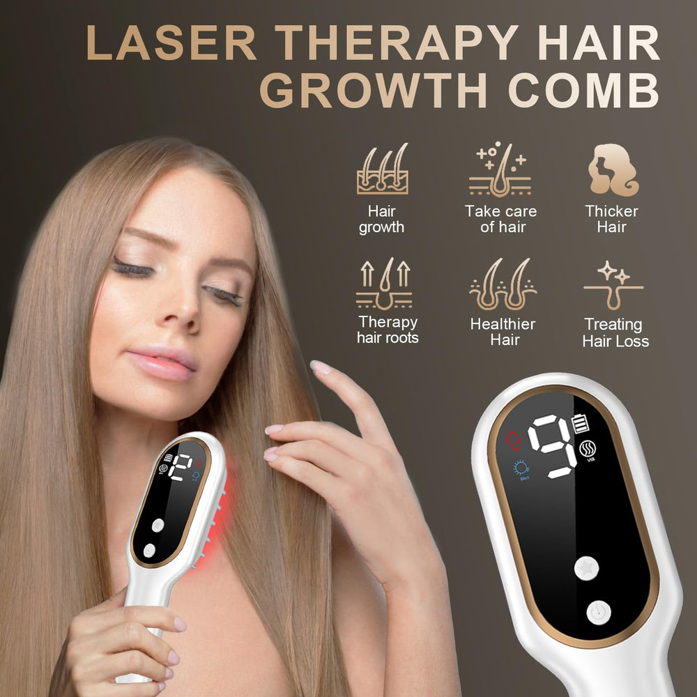 Apbier Laser Hair Growth Comb side view highlighting ergonomic design for comfortable sessions